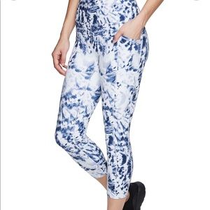 RBX cropped blue tie dye leggings